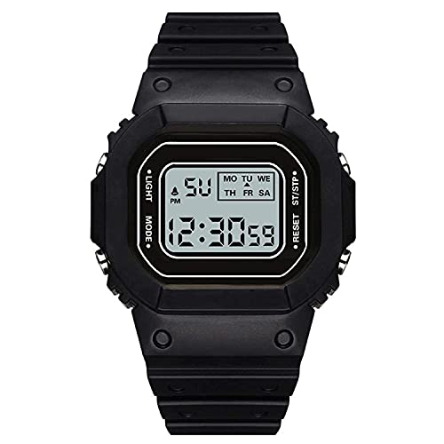 SWADESI STUFF Kids Digital Watch with Multi-Color 7-Light Display, Green Dial, Black Rubber Strap, and Day-Date Function - Image 1