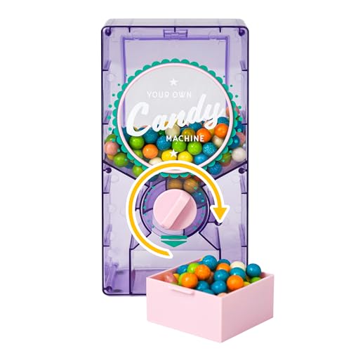 YOBRO Retro Candy Dispenser,Candy Machine- Gumball & Nut Dispenser for Coffee Bean Nuts,Fun Vending Machine for Home or Office,White Elephant Gifts,Stocking Stuffers for Family,3+YEAR (Purple) - Image 4