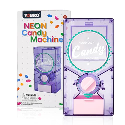 YOBRO Retro Candy Dispenser,Candy Machine- Gumball & Nut Dispenser for Coffee Bean Nuts,Fun Vending Machine for Home or Office,White Elephant Gifts,Stocking Stuffers for Family,3+YEAR (Purple) - Image 1