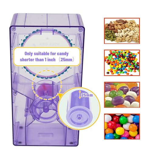 YOBRO Retro Candy Dispenser,Candy Machine- Gumball & Nut Dispenser for Coffee Bean Nuts,Fun Vending Machine for Home or Office,White Elephant Gifts,Stocking Stuffers for Family,3+YEAR (Purple) - Image 5