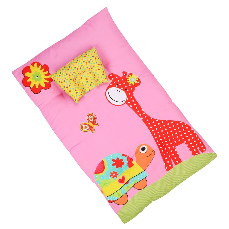 AMARDEEP Baby Bedding with Pillow Digital Printed Jungle Theme (AD_Bedding_GT_Pink) - Image 2