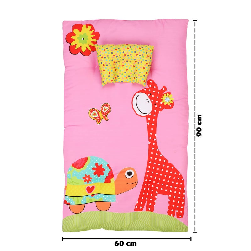 AMARDEEP Baby Bedding with Pillow Digital Printed Jungle Theme (AD_Bedding_GT_Pink) - Image 3