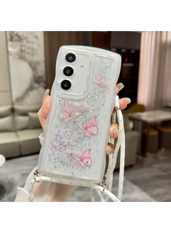 S-TOP Case For Samsung Galaxy A13 4G / 5G Crossbody Wave Edge Butterfly TPU Phone Case - Image 1