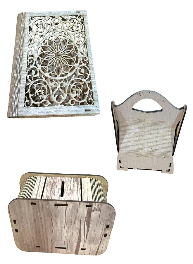 البكج الذهبي(علبة مصحف_حصالة نقود_سلة هدايا) - Image 4