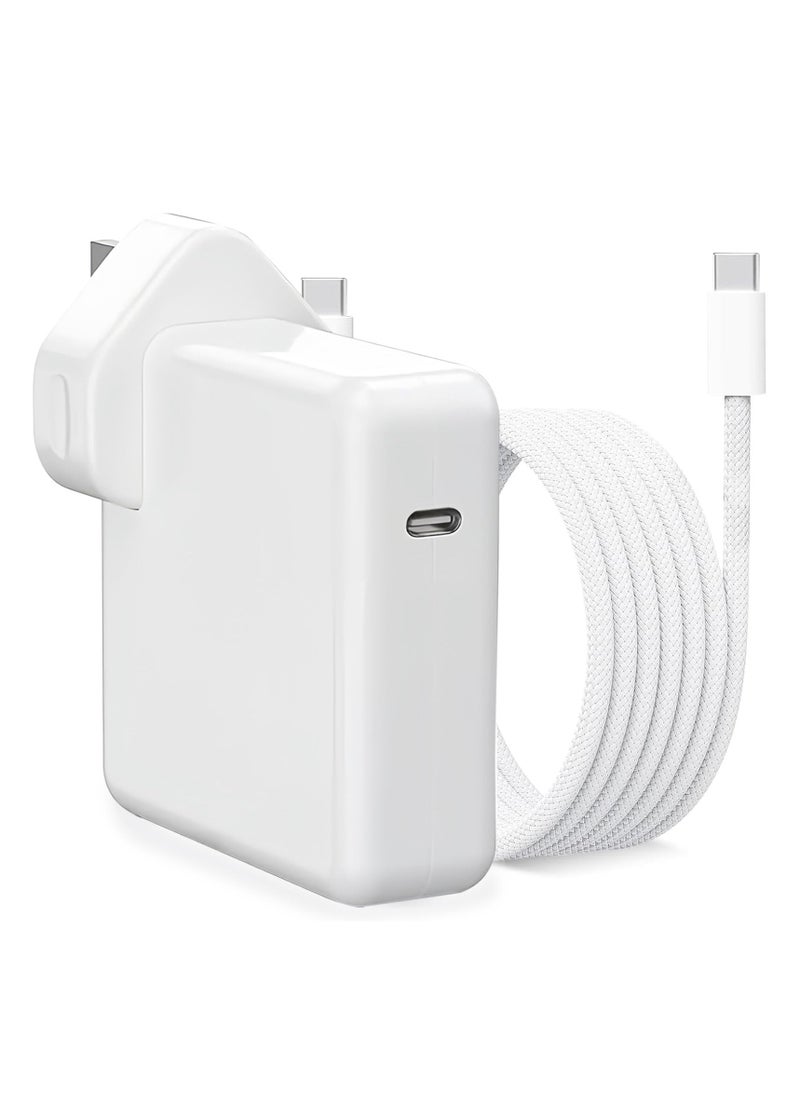 أنمي شاحن ماك بوك برو 140W USB C Super Fast Charger، متوافق مع ماك بوك برو 16، 15، 14، 13 بوصة، ماك بوك إير 13 بوصة، آي باد برو 2022/2021/2020/2019/2018، متضمنة 6.6 قدم USB C إلى C كابل  - Image 1