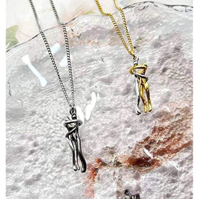 rayihni Hugging Necklace Set For Couples ? Love Jewelry With Embracing Design, Romantic Gift For Lovers, Symbolic Of Deep Relationships, Suitable For Women & Men - Image 5