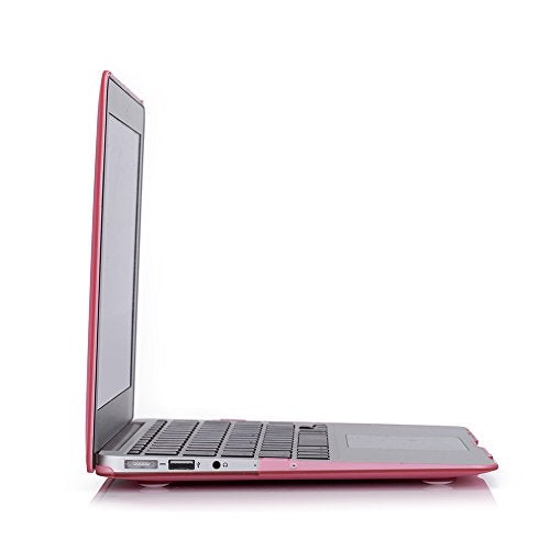 RUBAN Case Compatible with MacBook Air 13 Inch (Models: A1369 & A1466, Older Version 2010-2017 Release), Slim Snap On Hard Shell Protective Cover and Keyboard Cover, Pink - Image 5