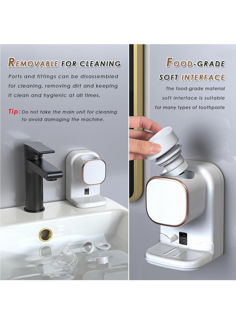 Automatic Toothpaste Dispenser with Sensor, Toothpaste Squeezer, Wall Mounted Toothpaste Dispenser for Kids (White)  - Image 5