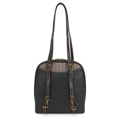 CHALA Convertible Backpack Purse - Women Convertible Shoulder Purse with Adjustable Strap - Dragonfly - Black - Image 5