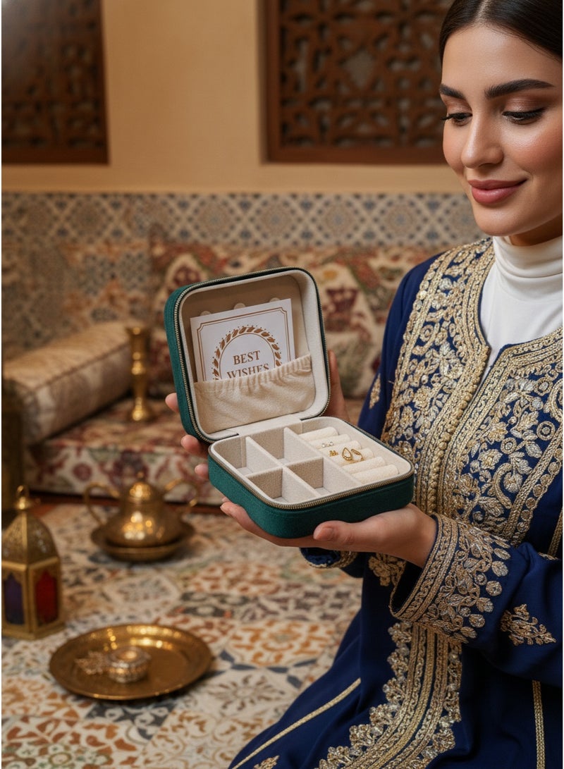 maffick 4 Pcs Zirconia Straight Pin Nose Studs Set in Luxury Jewelry Box (10x10x5cm) - Gold & Silver Crystal Solitaire & Dangle Moon Nostril Piercing Jewelry with Gift Card - Image 3