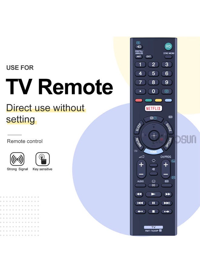OMETTER RMT-TX203P For Sony Smart LCD TV Remote Control Netflix RMT-TX202P - Image 5
