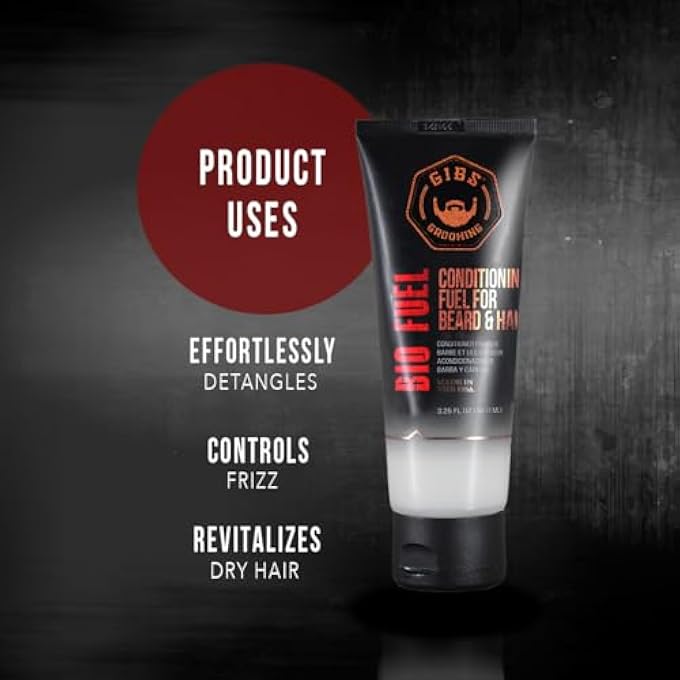 GIBS BIOFUEL HAIR CONDITIONER FOR MEN - BEARD & HAIR CONDITIONER, 3.25 OZ - Image 3