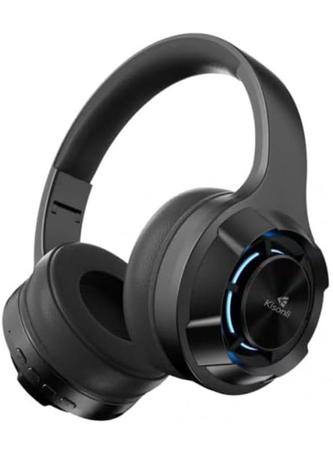 كيسونلي سماعة Kisonli A2 بلوتوث للألعاب مع إضاءة RGB - سوداء - Image 1