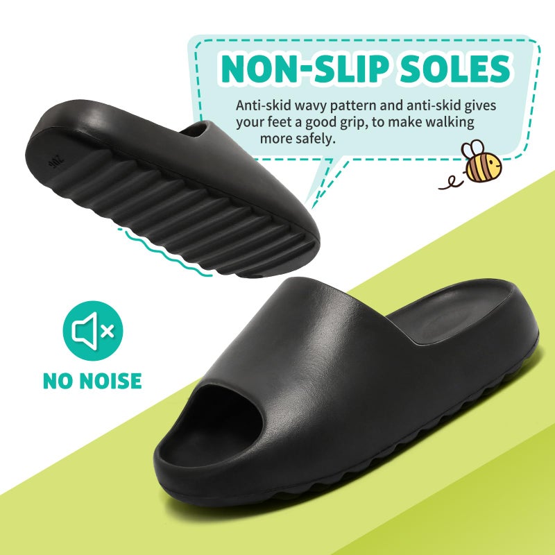 XTJSCBDSH Kids Cloud Slides Boys Girls Pillow Slippers â€“ Slip-On Slide Sandals, Summer Beach Pool Shoes, Indoor and Outdoor - Image 4