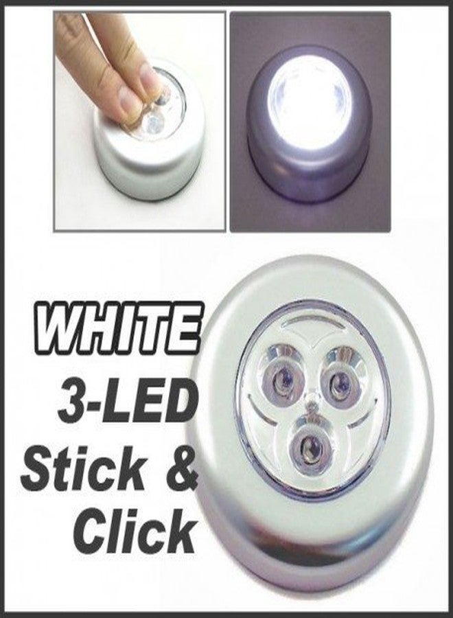 DEBIRE Round Shaped LED 3 in 1 LED Wall Spotlight Night Stick Tap White Light, (Pack of 1) - Image 3