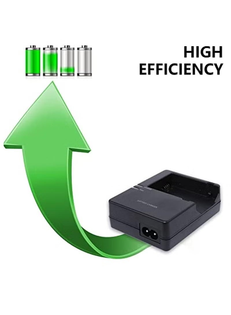 LC-E8 LC-E8C Battery charger 600d 550D 650D 700DCompatible with Canon EOS Rebel: EOS T2i T3i T4i T5i X4 X5 X6i X7i DSLR Camera, black,with Power Supply Cord - Image 5