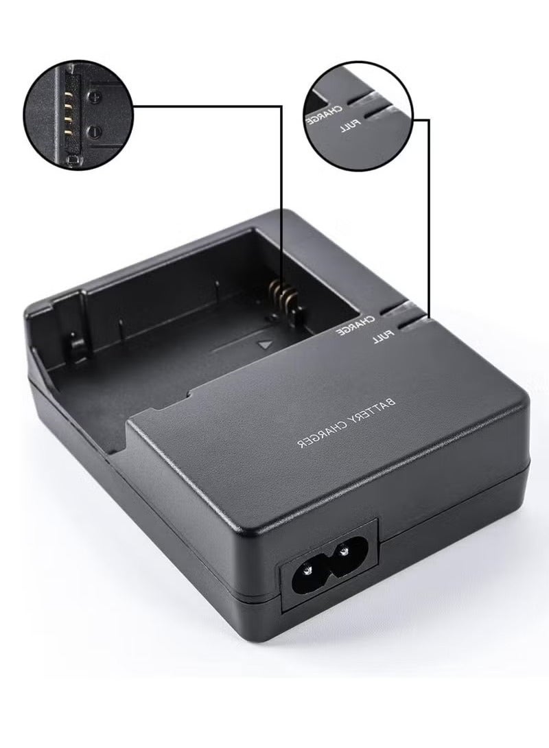 LC-E8 LC-E8C Battery charger 600d 550D 650D 700DCompatible with Canon EOS Rebel: EOS T2i T3i T4i T5i X4 X5 X6i X7i DSLR Camera, black,with Power Supply Cord - Image 2