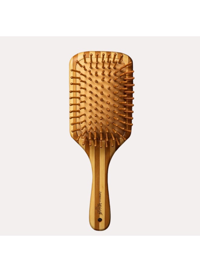 Abou Yousef Style Paddle Hair Brush – Large Size – Natural Bamboo Wood – Scalp Massage & Anti-Breakage. - Image 5