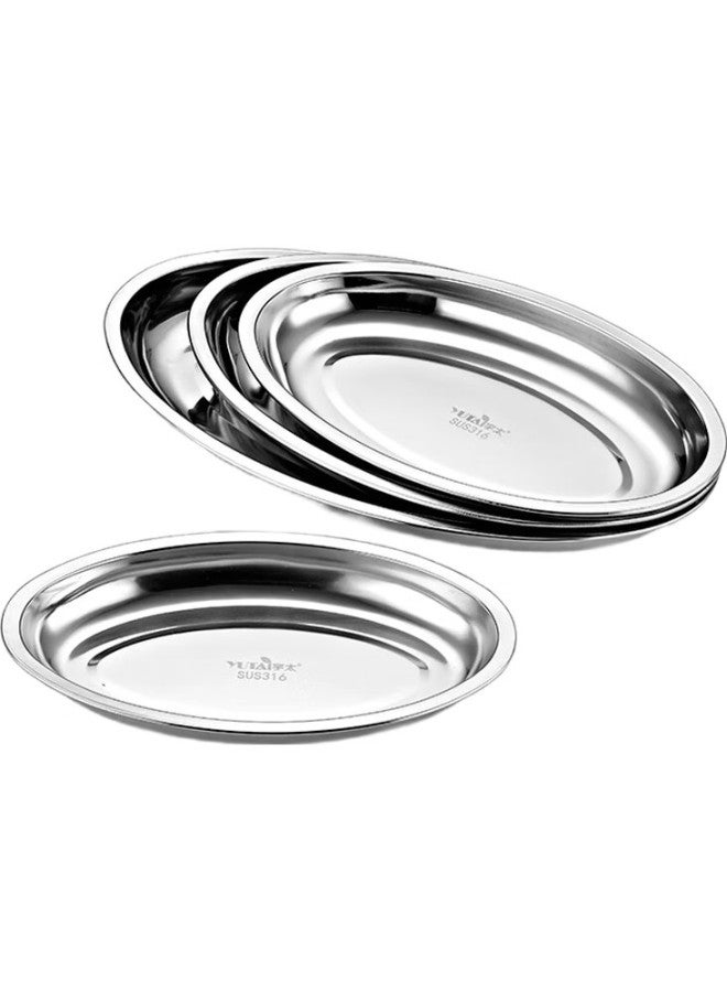 Yutai 316 Stainless Steel Fish Plate, Oval Steaming Fish Plate For Home Use, Fish-Shaped Dumpling And Fruit Plate, Serving Dish, 27.5Cm - Image 1