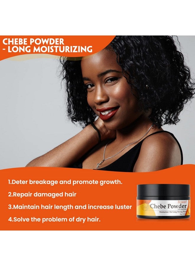 Brzeaf Authentic Traditional Organic Chebe Powder For Hair Growth Promote Hair Growth African Chebe Powder Super Moisturizing Chebe Powder Deter Hair Breakage & Hair Deep Conditioning - Image 4