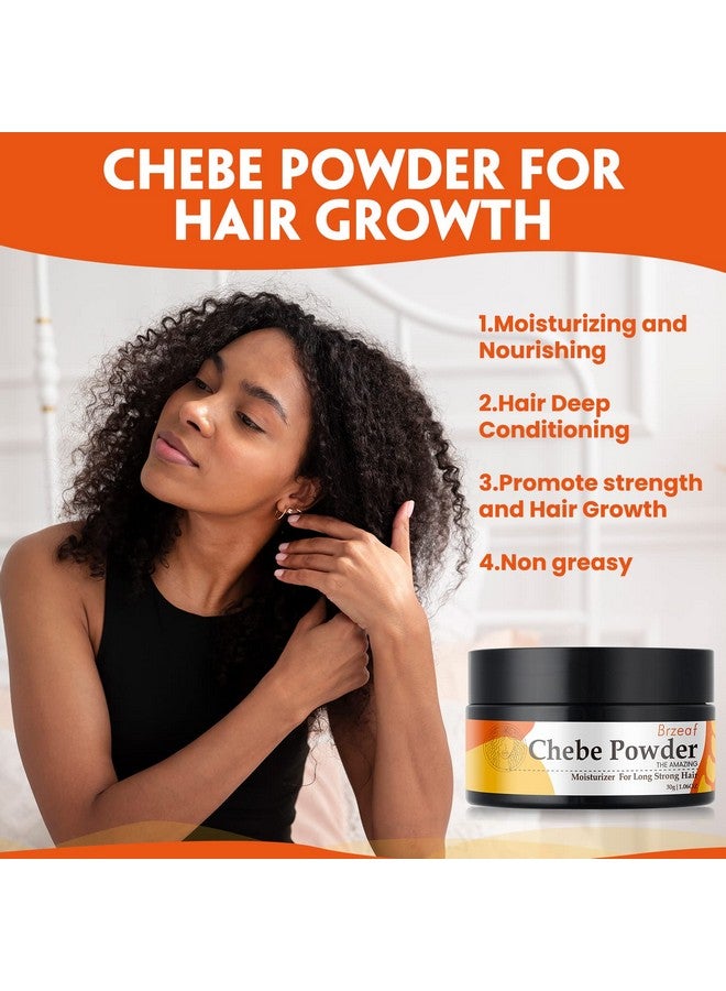 Brzeaf Authentic Traditional Organic Chebe Powder For Hair Growth Promote Hair Growth African Chebe Powder Super Moisturizing Chebe Powder Deter Hair Breakage & Hair Deep Conditioning - Image 3