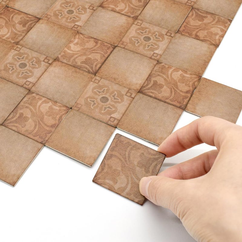 iLAND Dollhouse Flooring on 112 Scale 16 Scale Miniature Dollhouse Accessories 30pcs DoubleSided Dollhouse Floor Tiles Classical Inlays Marbling Pattern - Image 3