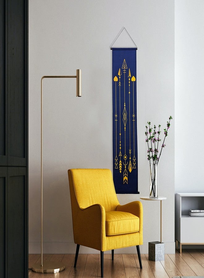 Madrona Brands نسيج جداري من ماركة مادونا براندز، بتصميم الأسهم الذهبية | ديكور جداري عمودي ضيق لغرفة النوم، الحمام، غرفة المعيشة | 52 بوصة × 13 بوصة - Image 2
