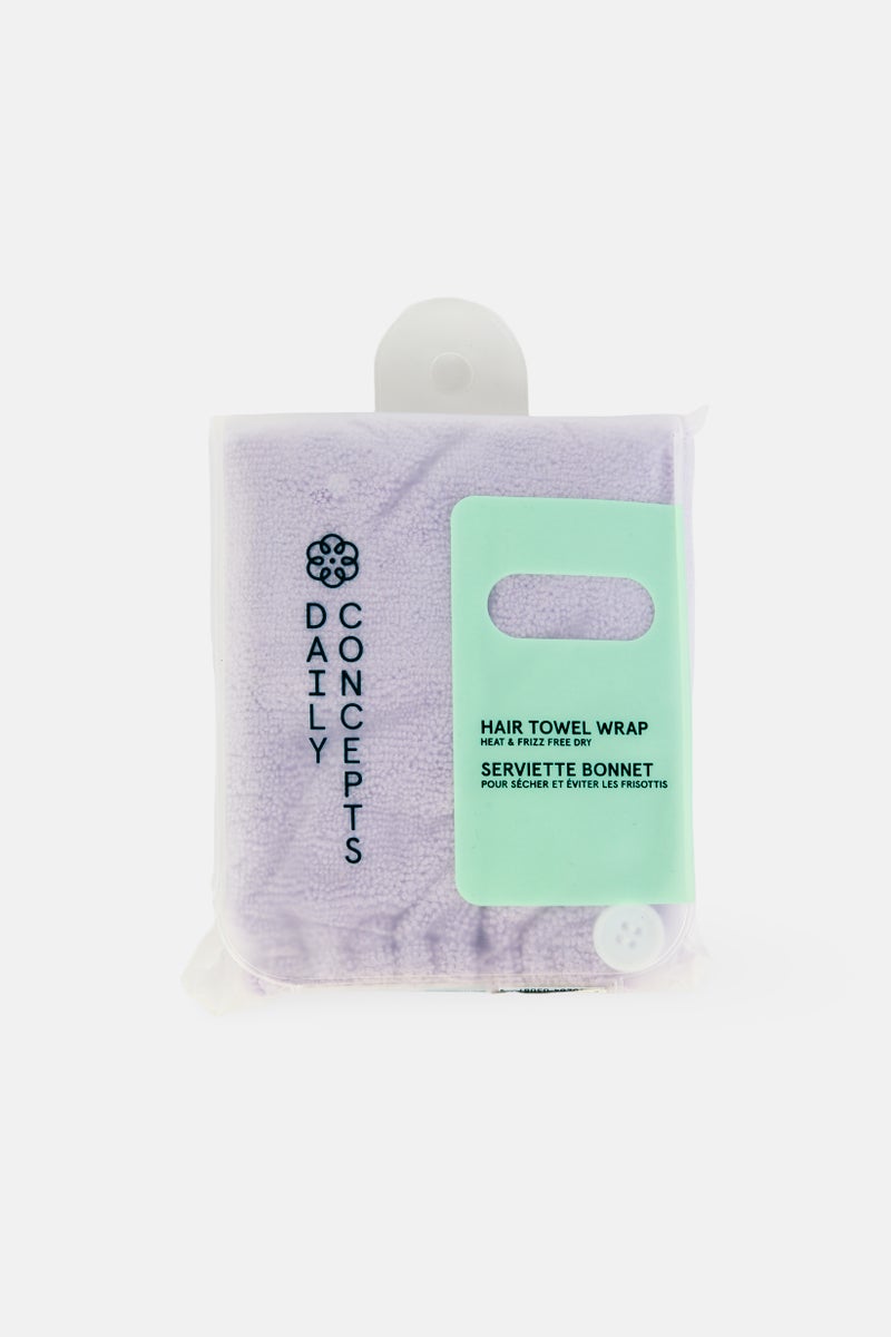 Daily Concepts Daily Hair Towel Wrap Lacy, Lilac - Image 1
