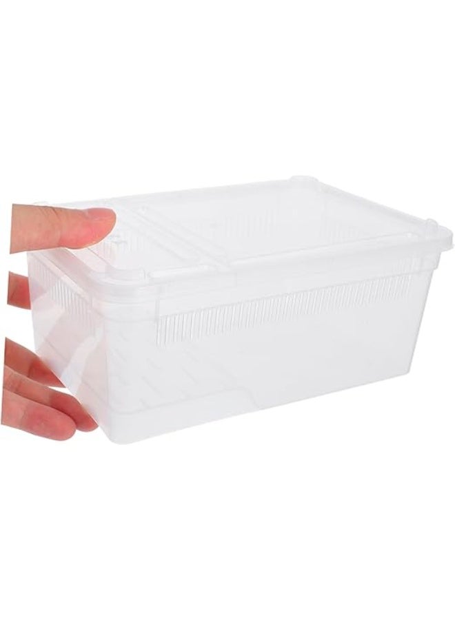 HUANXIN HOME 2PCS Small reptile breeding box, suitable for reptiles, small snakes, spiders, geckos, frogs, breeding boxes, breeding containers, reptile cans, glass containers - Image 4