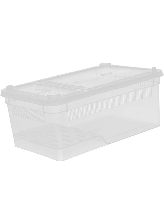 HUANXIN HOME 2PCS Small reptile breeding box, suitable for reptiles, small snakes, spiders, geckos, frogs, breeding boxes, breeding containers, reptile cans, glass containers - Image 3