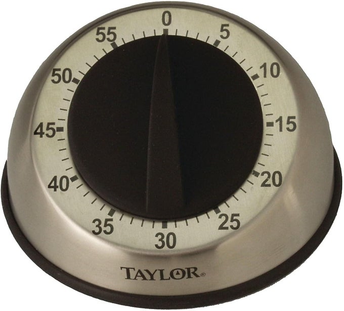 RA14276 MECHANICAL STAINLESS STEEL TIMER FOR SCHOOL LEARNING PROJECTS AND KITCHEN TASKS ONE SIZE MULTICOLOR