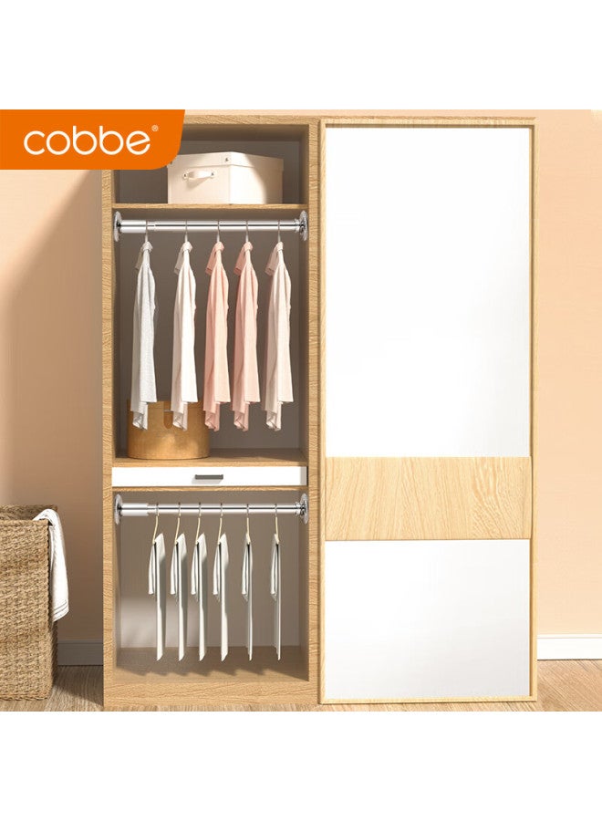 Cobbe No-drill Extendable Clothes Drying Rod, Balcony Horizontal Rod, Clothes Rack, Wardrobe Rod, Hanging Rod, Shower Curtain Rod, Support Rod 140-255 - Image 4