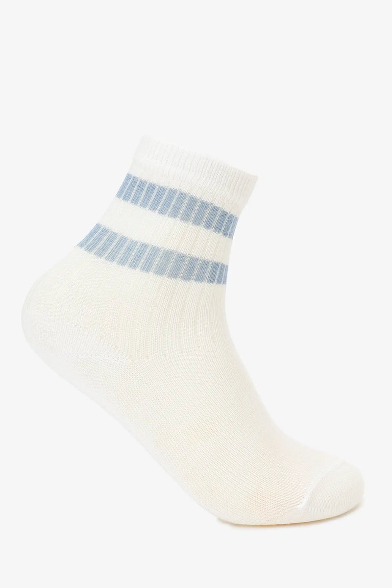 Carina Contrast Stripes Socks - 3 Pairs - Image 3