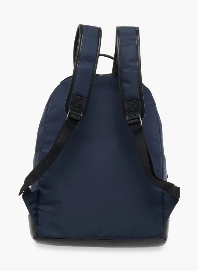 Lee Cooper Solid School Backpack and Zip Closure and Pouch - 31x15x41 cm