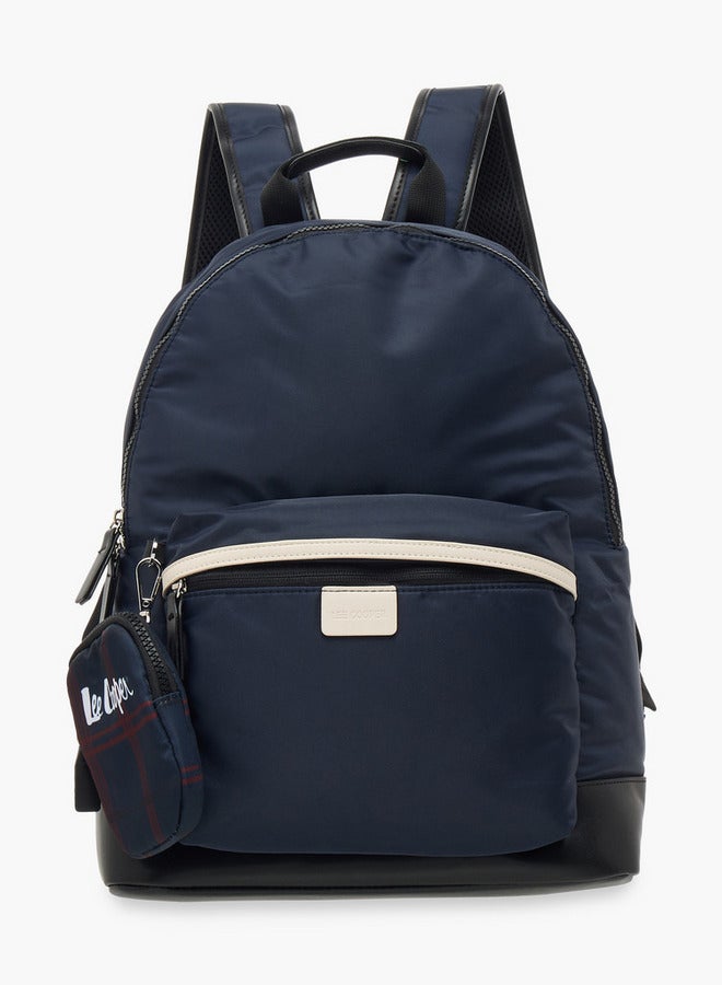 Lee Cooper Solid School Backpack and Zip Closure and Pouch - 31x15x41 cm - Image 1