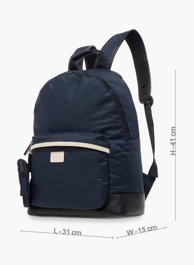 Lee Cooper Solid School Backpack and Zip Closure and Pouch - 31x15x41 cm - Image 2