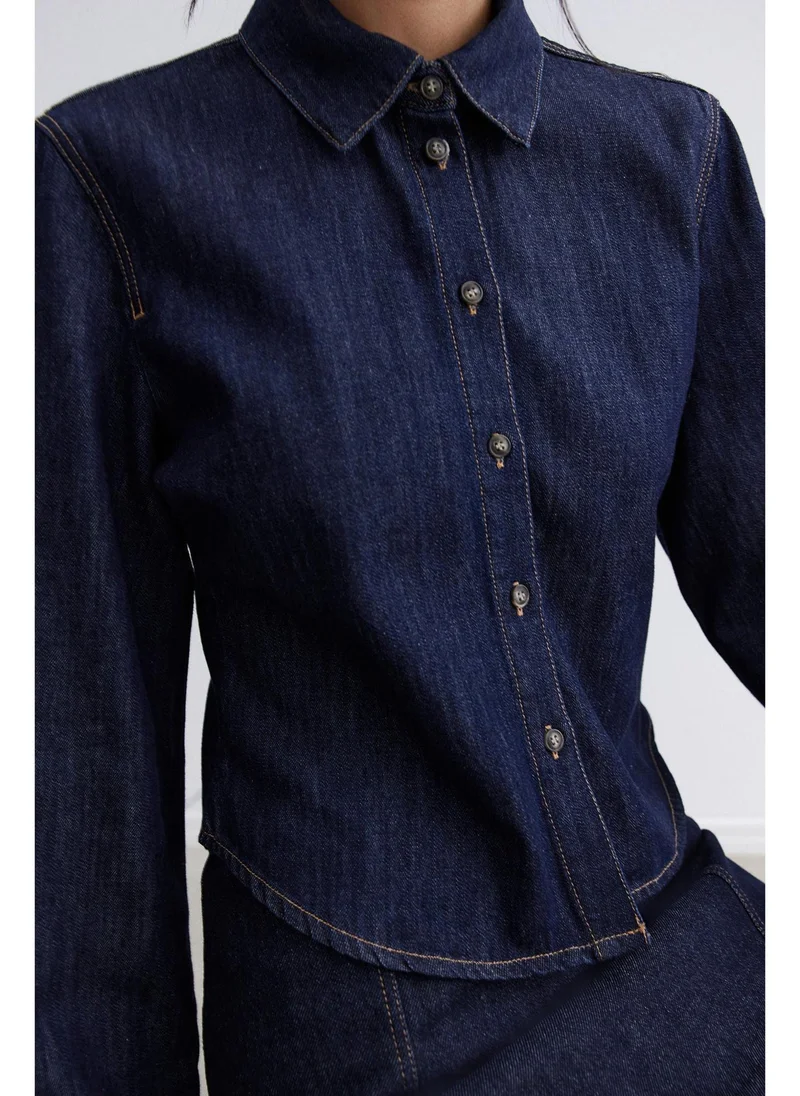 H&M Short denim shirt