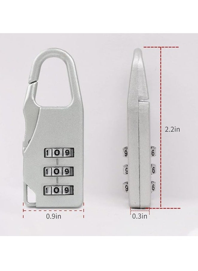 Oasisgalore - 7-Pack Mini Password Lock 3 Digit Number Code Combination Padlocks for Gym and Backpack Padlock - Image 1