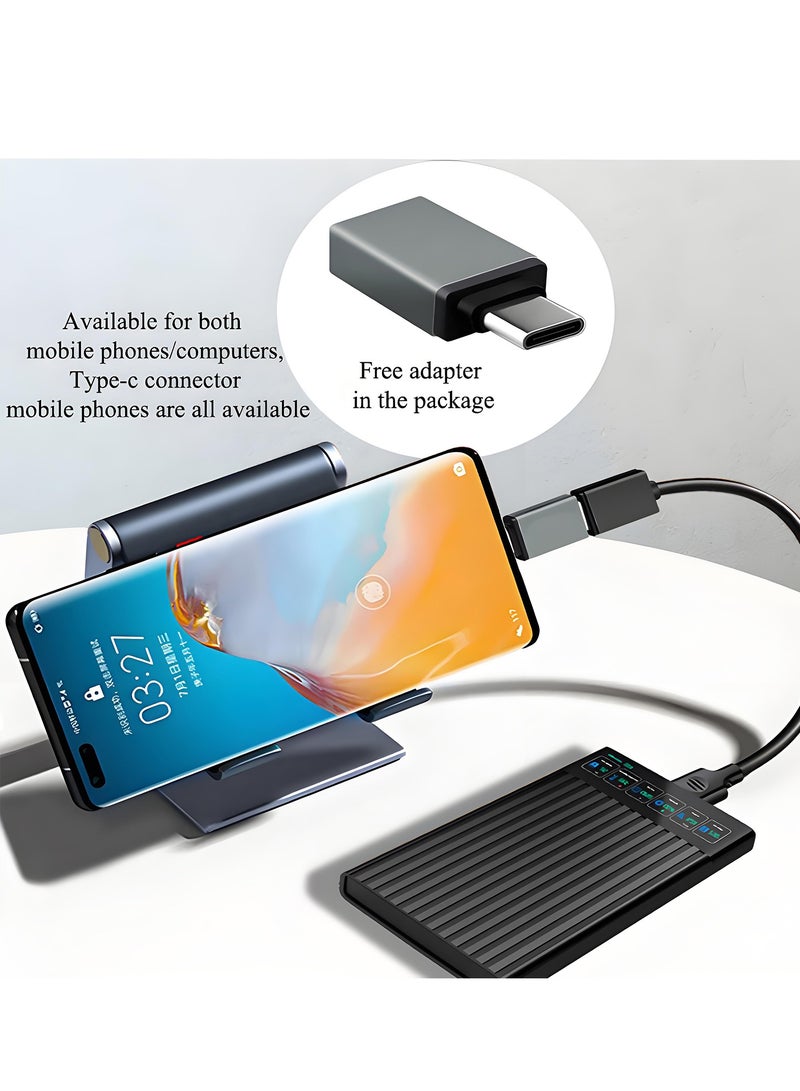 McDou Hard Drive Enclosure with Data Display, Transfer Alert, USB 3.0/3.1/3.2 to SATA III for 2.5 inch SSD/HDD 9.5mm/7mm External Hard Drive Enclosure, Compatible with Toshiba/Samsung/Microsoft,etc - Image 3