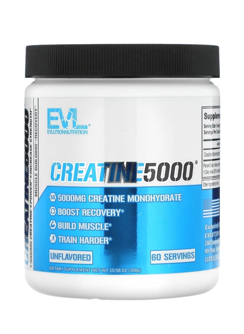 EVLUTION NUTRITION CREATINE5000 Unflavored 10.58 oz (300 g) - Image 1