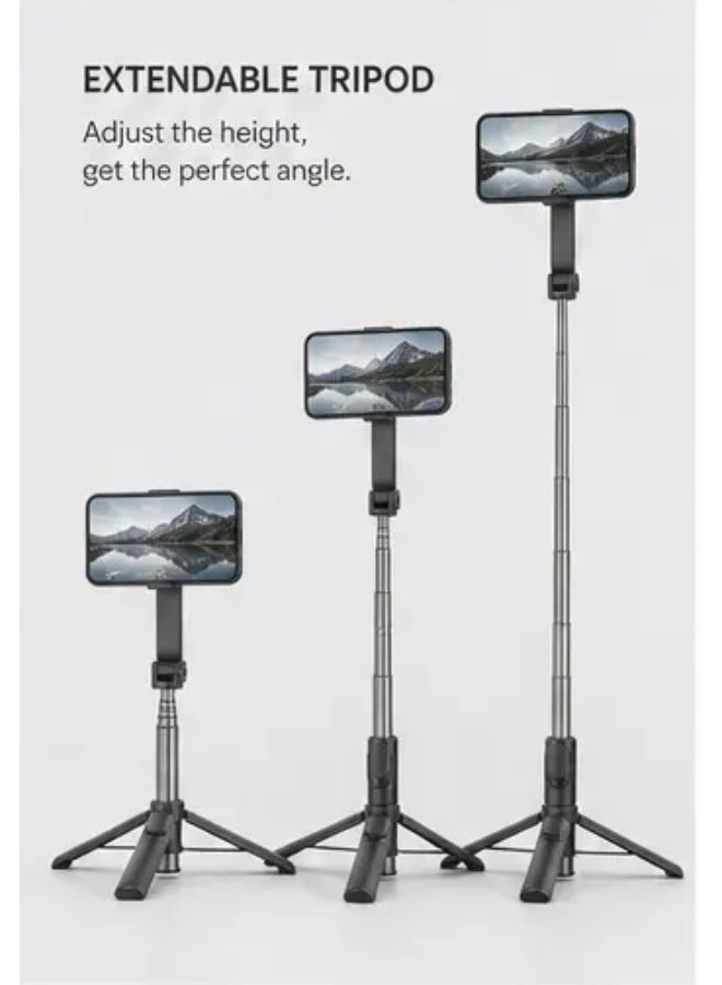 Magnetic Selfie Stick, 29 inch Extendable Cell Phone Tripod Stand with Remote for Vlogging - Image 3