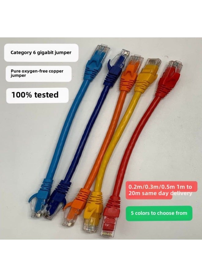 Generic Six Types Of Gigabit Network Cable Super 6 Types Of Finished Computer Indoor And Outdoor Network Jumper Broadband Line Finished 1m2m3m5m10m-Color:Blue-Line Length:2 M  - Image 4