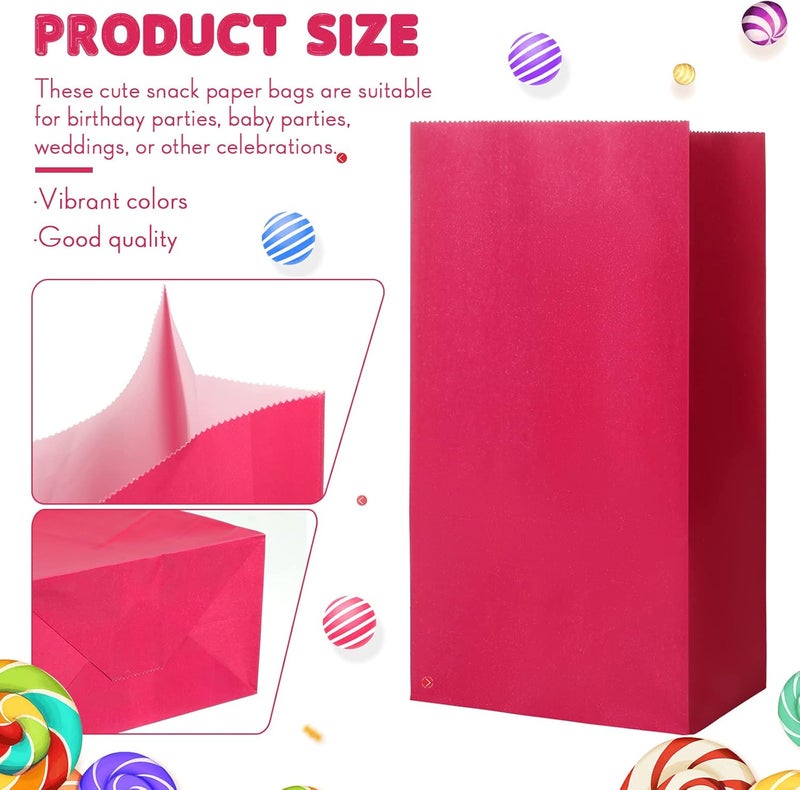 Zhehao 120 Pcs Solid Color Party Favor Wrapped Treat Bags 12 Colors Small Goodie Gift Paper Candy Bags for Birthday Baby Shower Wedding Crafts and Activities 51 x 31 x 94 Inch - Image 2
