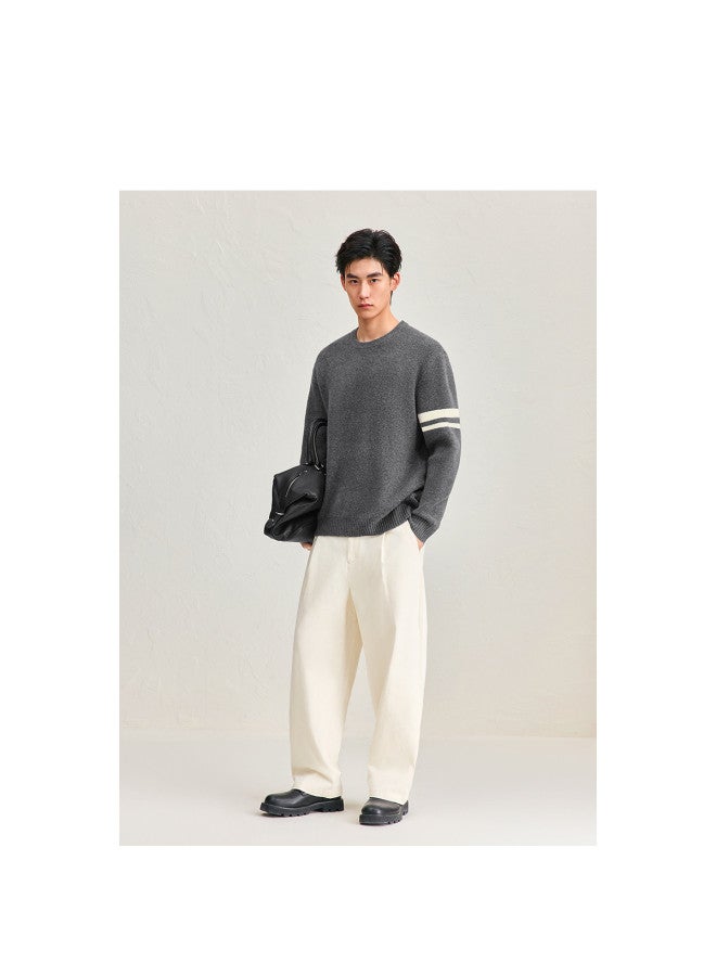 Waxbird Men's Winter Contrast Color Striped Lazy Sweater Men's Sweater - Image 3