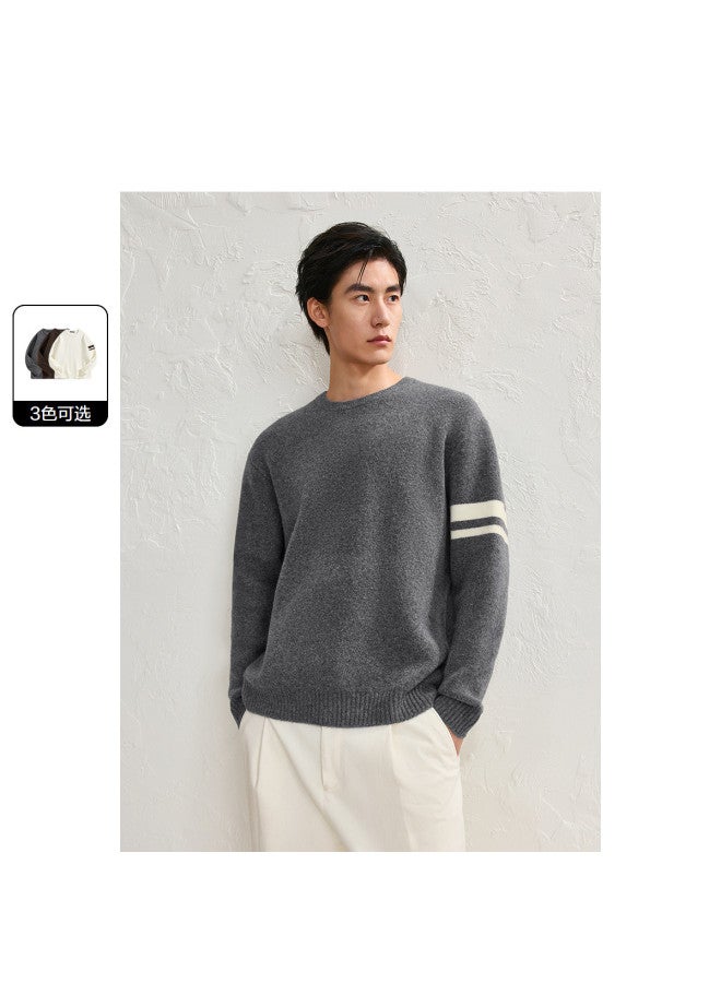 Waxbird Men's Winter Contrast Color Striped Lazy Sweater Men's Sweater - Image 2
