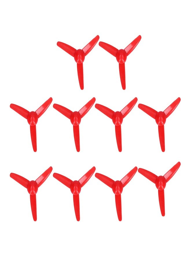 LiebeWH 10PCS 3 Blades Propeller with 2mm Shaft for RC Boats and DIY Airplane Models(Red) - Image 1
