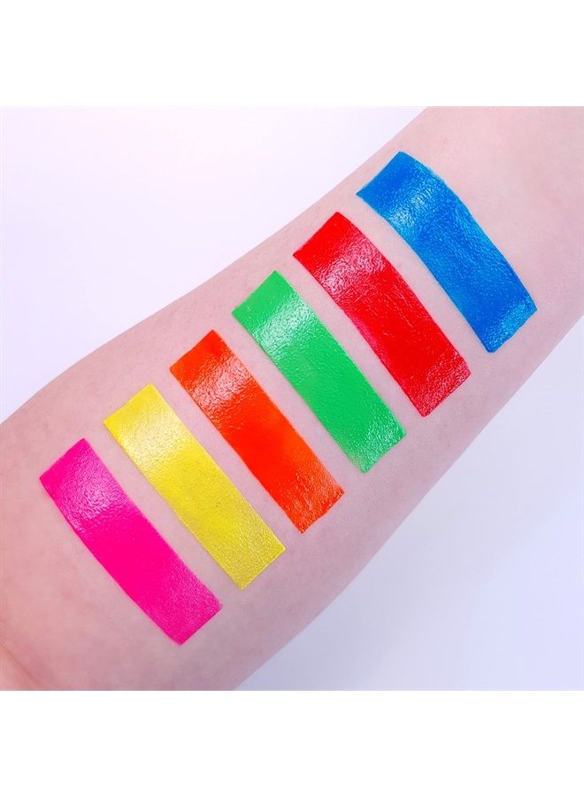 UV Glow قلم طلاء نيون UV / قلم وجه وجسم - منتج أصلي وحقيقي يتلألأ تحت الأضواء السوداء! (مجموعة من 6) - Image 2