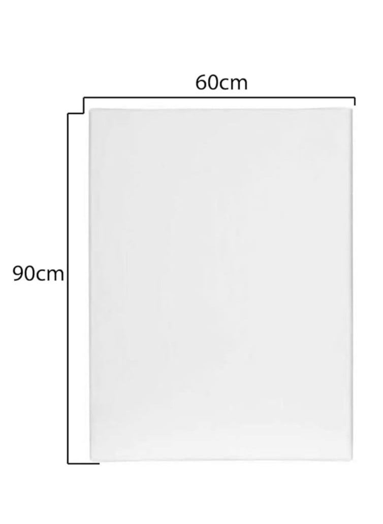SUPER DEAL Stretched Canvas 60 X 90CM White Cotton Artist Canvas Boards for Painting Acrylic Pouring Oil Paint Dry & Wet Art Media  - Image 2