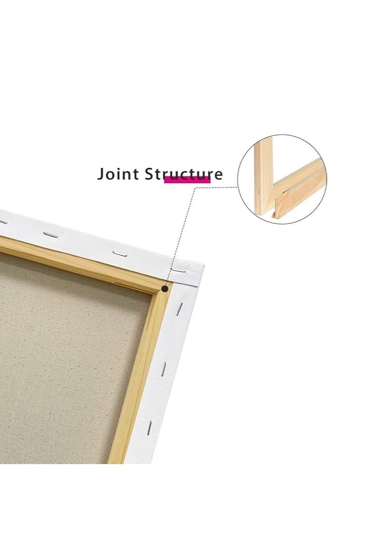 SUPER DEAL Stretched Canvas 60 X 90CM White Cotton Artist Canvas Boards for Painting Acrylic Pouring Oil Paint Dry & Wet Art Media  - Image 4