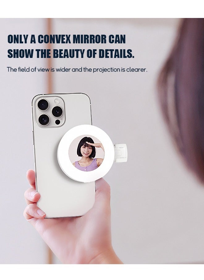 Beyond LED Selfie Light Mirror, Selfie Light for iPhone with 3 Lights and Infinite Adjustment Modes, 200 mAh Phone Light Clip for Cell Phones,Laptop, TikTok, Makeup, Live Broadcast (white)  - Image 5